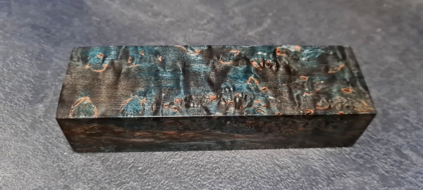 Stabilized curly birch blue-black limited edition (2BSB)